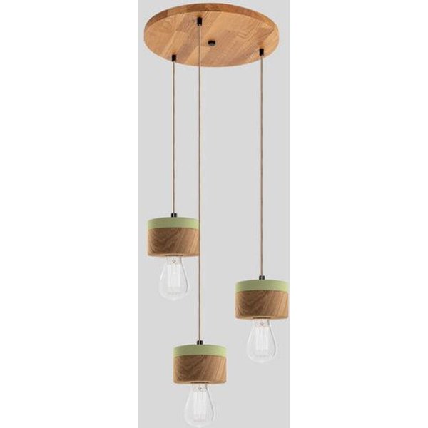 ALMUT von Wildheim 3er Pendelleuchte im skandinavischen Design aus Eichenholz