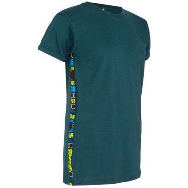 Maishameanslife Bio Kitenge Shirt - Men - Blau/Grün/Schwarz/Weiß