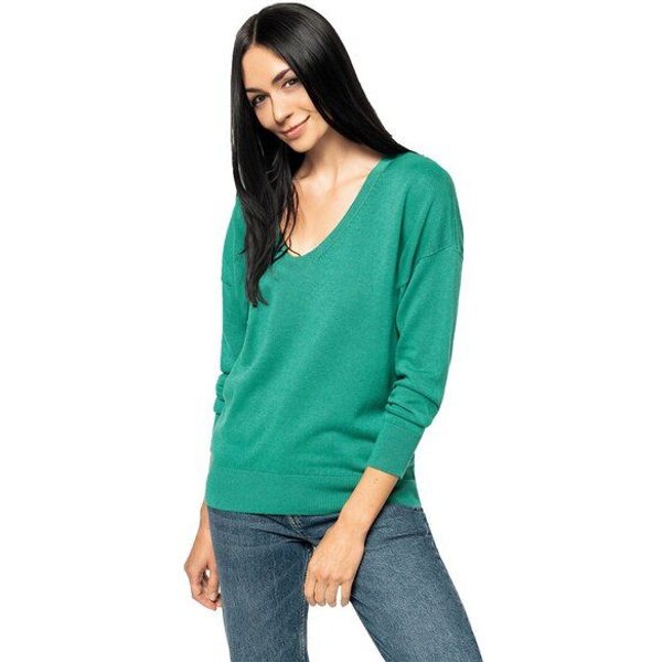 YTWOO Damenpullover mit V-Ausschnitt aus Bio-Baumwolle und Lyocell TENCEL