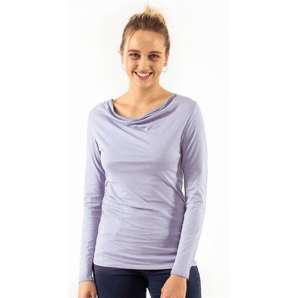 Alma & Lovis Langarmshirt mit Wasserfallausschnitt | Cascade Shirt