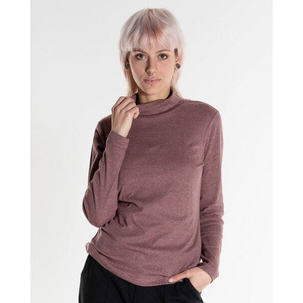 Alma & Lovis Rollkragenshirt aus Bio-Baumwoll-Jersey | Melange Rolli