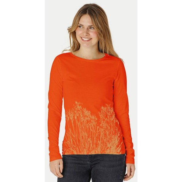 Peaces.bio - handbedruckte Biomode Langarmshirt Damen Mystic Iris