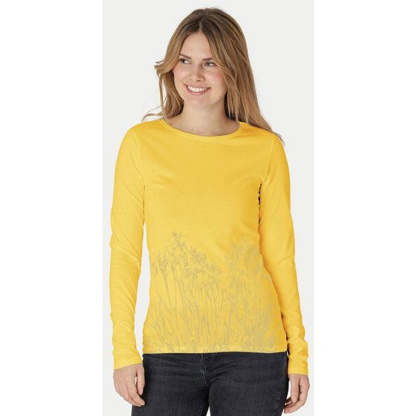 Peaces.bio - handbedruckte Biomode Langarmshirt Damen Mystic Iris