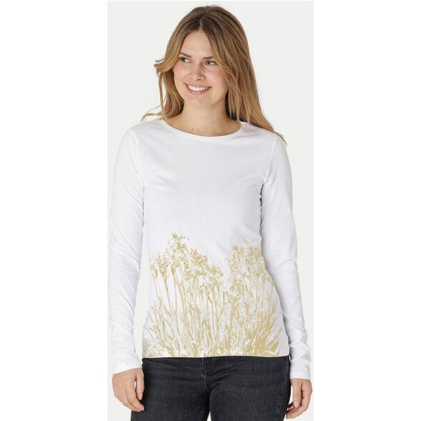 Peaces.bio - handbedruckte Biomode Langarmshirt Damen Mystic Iris