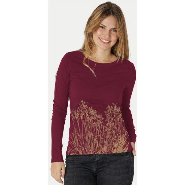 Peaces.bio - handbedruckte Biomode Langarmshirt Damen Mystic Iris