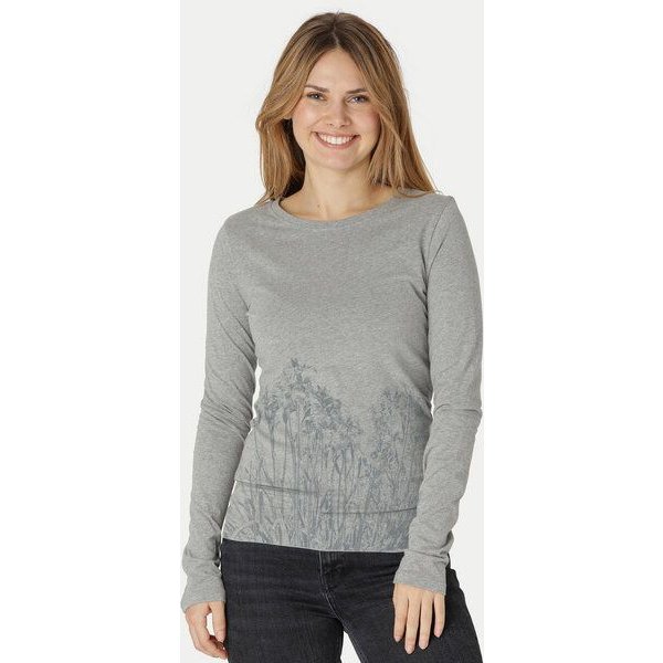 Peaces.bio - handbedruckte Biomode Langarmshirt Damen Mystic Iris