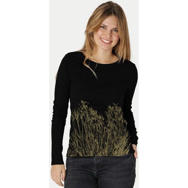 Peaces.bio - handbedruckte Biomode Langarmshirt Damen Mystic Iris