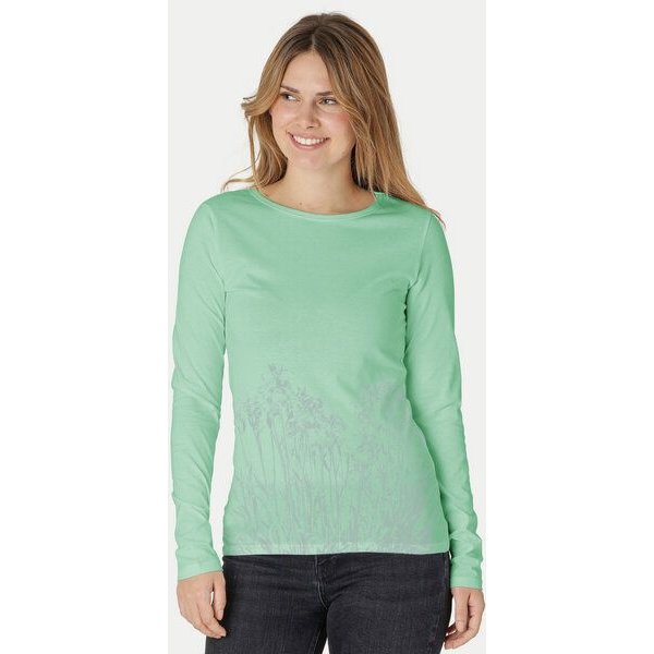 Peaces.bio - handbedruckte Biomode Langarmshirt Damen Mystic Iris