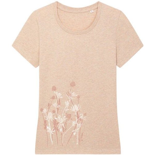 Spangeltangel Damenshirt mit Distel-Motiv aus Bio-Baumwolle, Natur-Motiv
