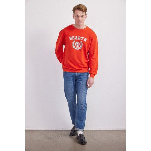 BEARTH Sweatshirt Unisex College Print Bio-Baumwolle (m)