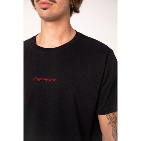 Coffee Fashion Caffé doppio | Besticktes Organic Bio Baumwoll T-Shirt