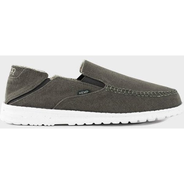 8000Kicks SunSlide Hanf-Slipper in Dunkelgrün