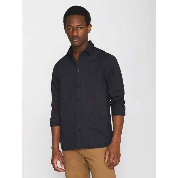 KnowledgeCotton Apparel Hemd - ALF regular crispy cotton shirt - aus Bio-Baumwolle