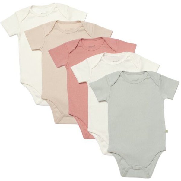 Biorganic 5er-Pack Baby Body Unisex Kurzarm, GOTS-zertifiziert