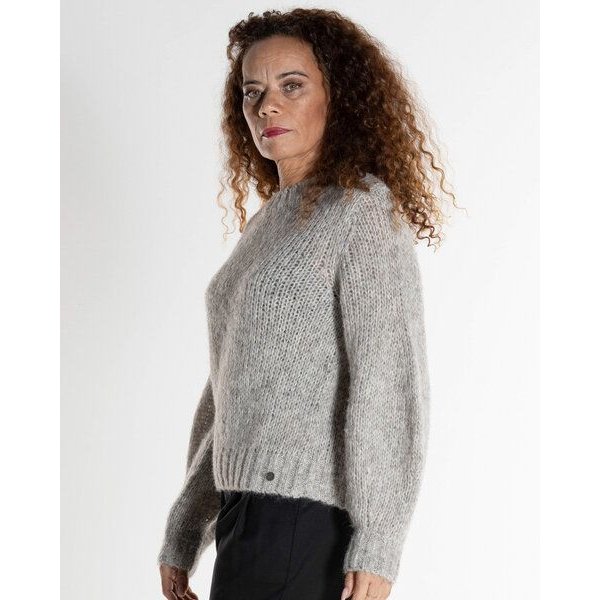 Alma & Lovis Kuscheliger Loose-Fit Pullover im Alpaka-Mix | Ballonärmel Pullover