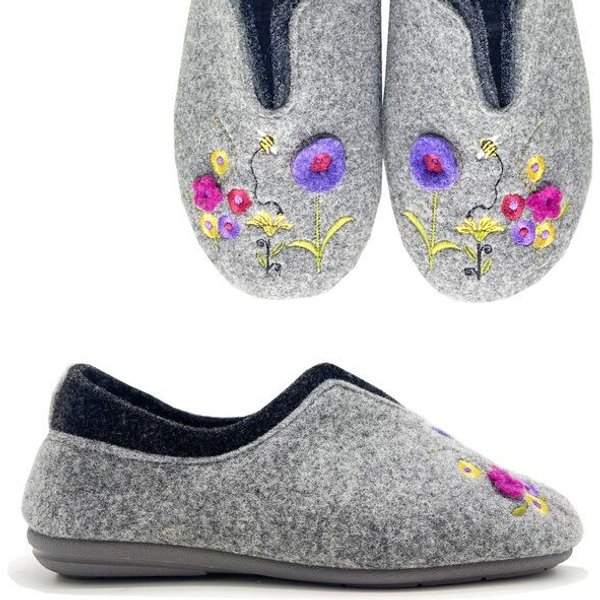 Vegane Schuhe "MayBe ® Flowers & Bees Booty" aus recycelten PET Flaschen, fair produziert