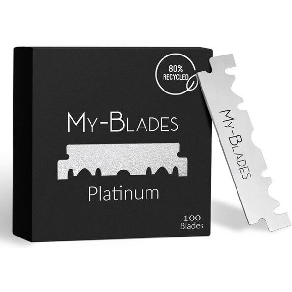 MY-BLADES 100 einseitigen Platinum Ersatzklingen (halbe Rasierklingen)