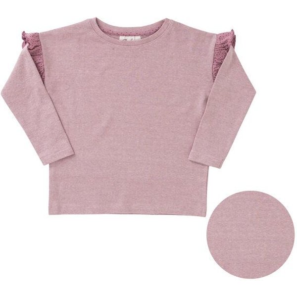 People Wear Organic Langarmshirt, rosa melange/gepunktet, aus 100% Baumwolle (Bio)