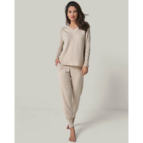 YOU LOOK PERFECT Merino Loungewear Set „Strickpullover Dorina & Strickhose Bella"