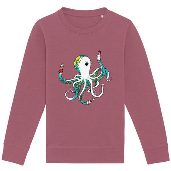 Spangeltangel Kinder-Sweatshirt "Oktopus", bedruckt,