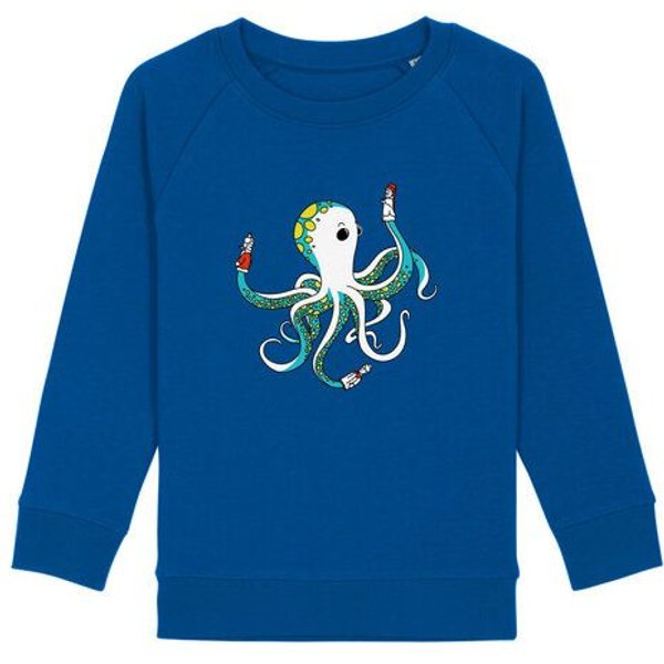 Spangeltangel Kinder-Sweatshirt "Oktopus", bedruckt,