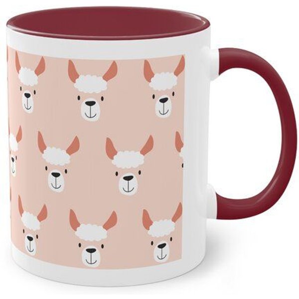 PepMelon Lama Tasse mit Farbe innen, Be Llamazing, lustige Lama Weihnachtstasse