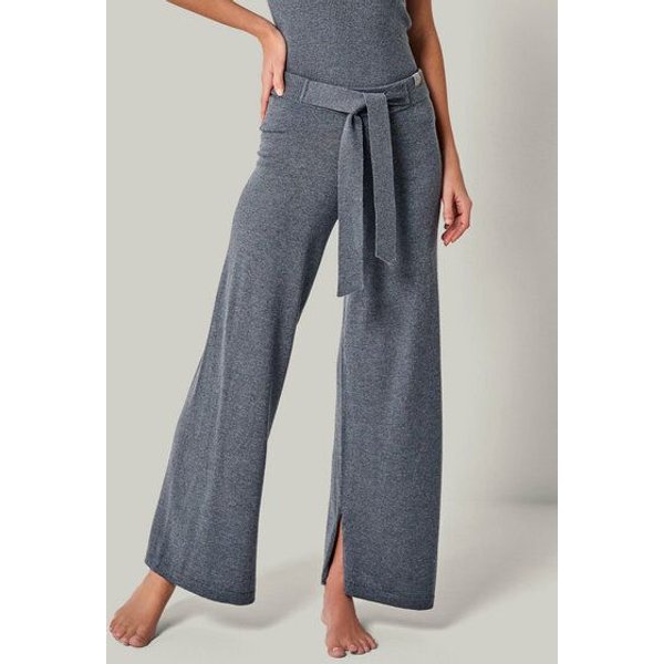 YOU LOOK PERFECT 100% Merino weite Strickhose mit Schleife "Bailey"