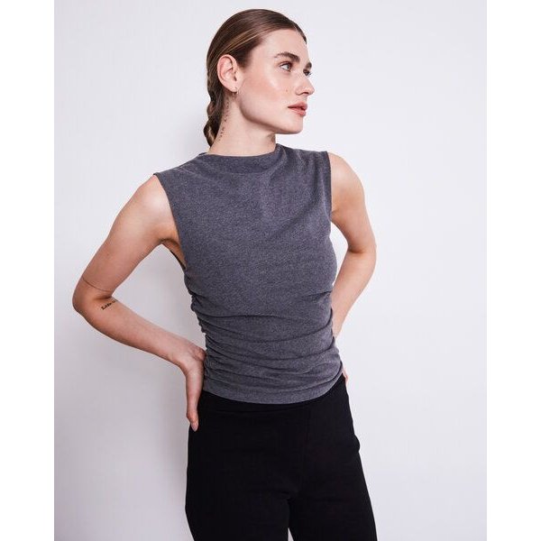 JAN N JUNE Top RAFO soft dark grey GOTS