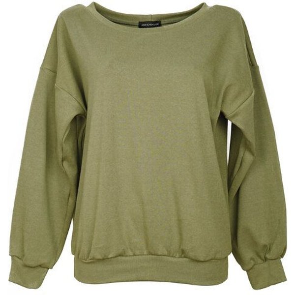 Lena Schokolade Oliv Sweater aus Bio-Jacquard