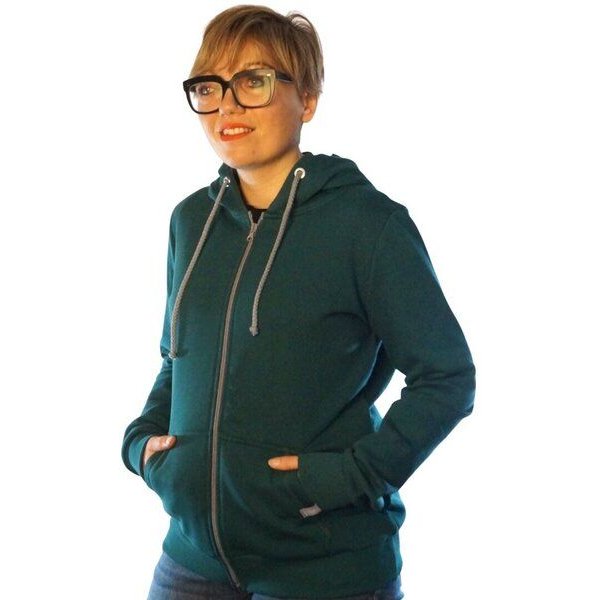 WASNI Frauen-Kapuzenjacke, made in Esslingen aus GOTS-zertifizierter Bio-Baumwolle