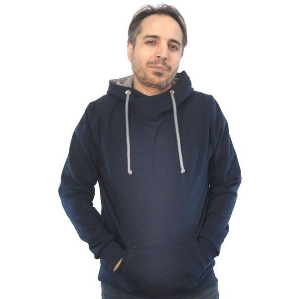 WASNI Hoodie mit Schalkragen, made in Esslingen aus GOTS-zertifizierter Bio-Baumwolle