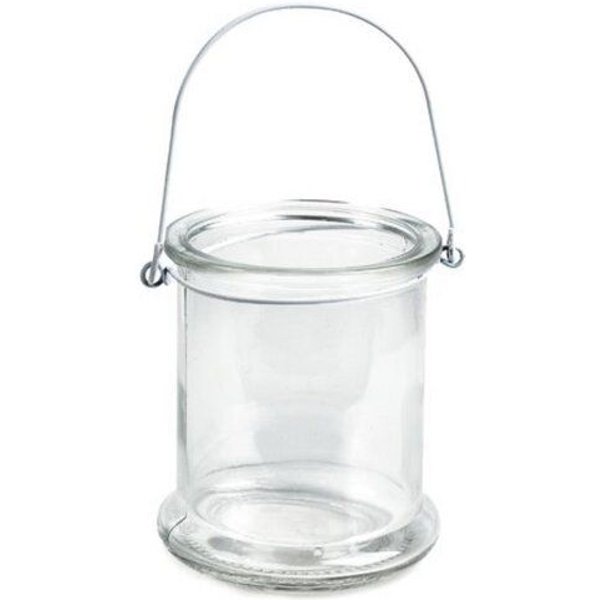 ReineNatur Windlicht – Teelichthalter – Laterne aus Glas mit Metallbügel