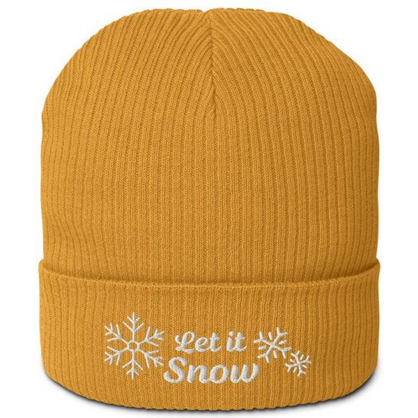 PepMelon Let it snow bestickte Bio-Rippmütze