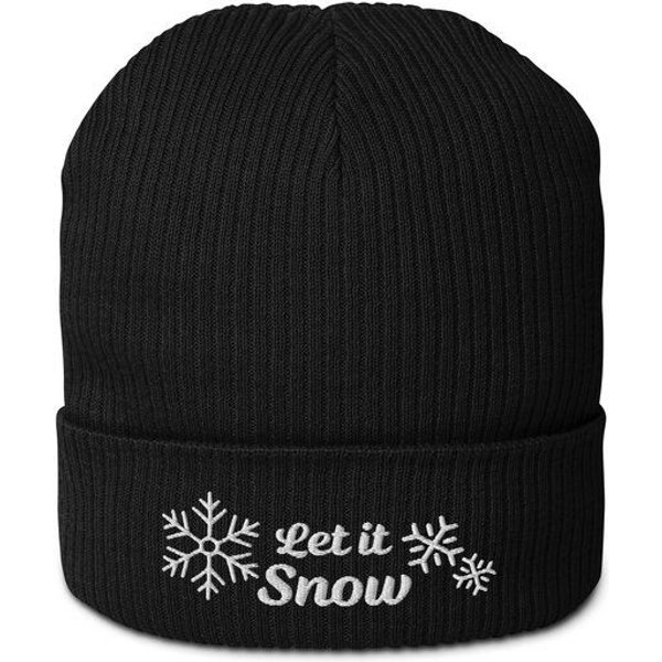 PepMelon Let it snow bestickte Bio-Rippmütze