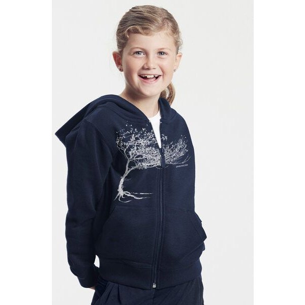 Peaces.bio - handbedruckte Biomode Kinder Zip-Hoodie Windy Tree