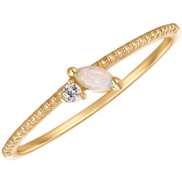 Eppi Goldener Ring mit Opal und Saphir Mariana