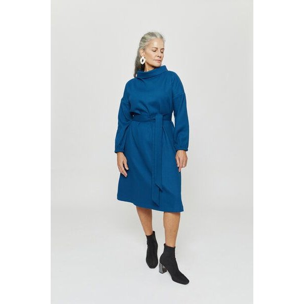 AYANI Amalia | Elegantes Midikleid aus 100% Bio-Baumwolle