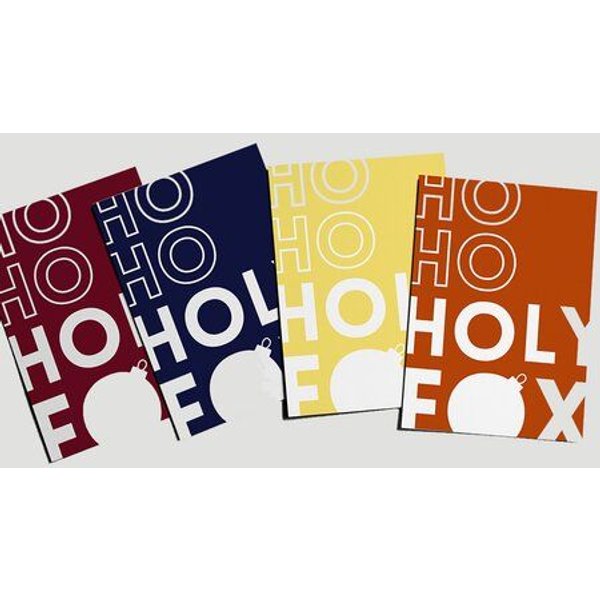 VEROIKON Weihnachts-Postkarten-Set Holy Fox in verschiedenen Farbvarianten