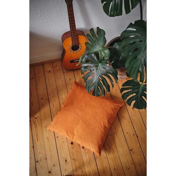 HängemattenGlück Kissenbezug aus reiner Bio Baumwolle 60x60cm Rot- / Gelbtöne