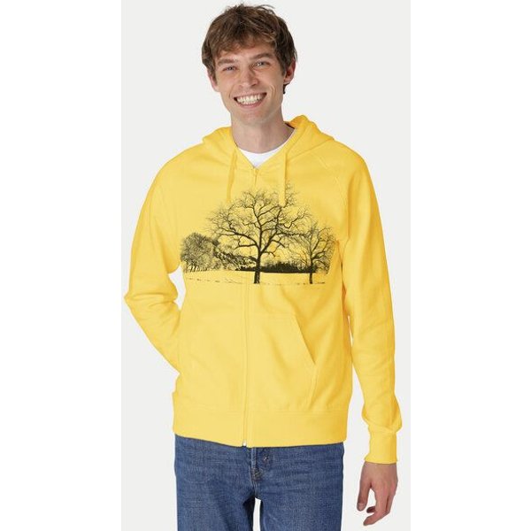Peaces.bio - handbedruckte Biomode Zip-Hoodie Landscape Herren