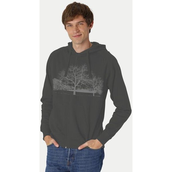 Peaces.bio - handbedruckte Biomode Zip-Hoodie Landscape Herren