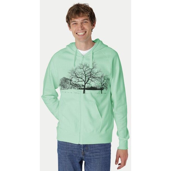 Peaces.bio - handbedruckte Biomode Zip-Hoodie Landscape Herren
