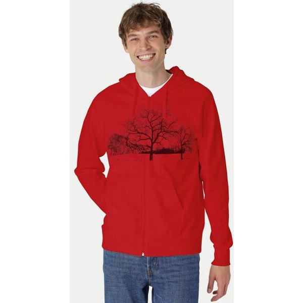 Peaces.bio - handbedruckte Biomode Zip-Hoodie Landscape Herren