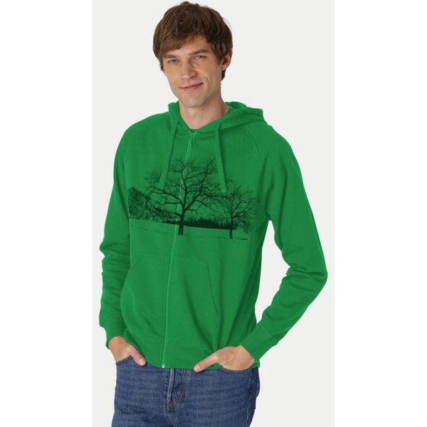 Peaces.bio - handbedruckte Biomode Zip-Hoodie Landscape Herren