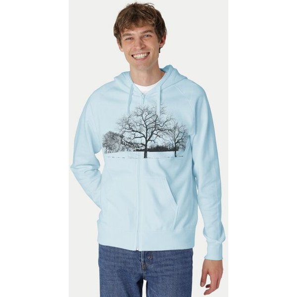 Peaces.bio - handbedruckte Biomode Zip-Hoodie Landscape Herren