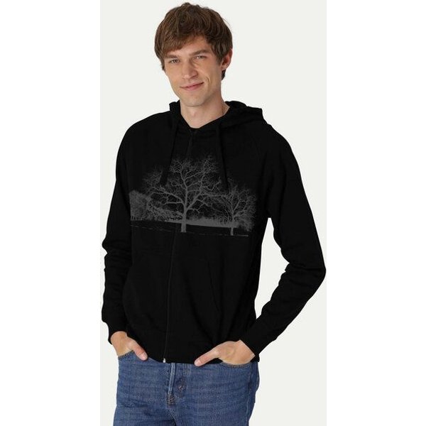Peaces.bio - handbedruckte Biomode Zip-Hoodie Landscape Herren