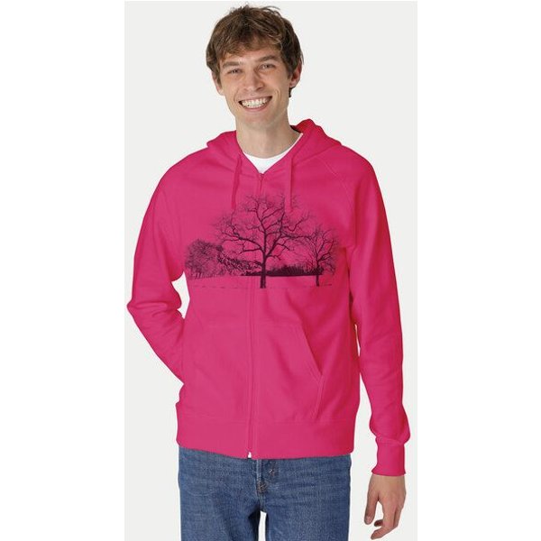 Peaces.bio - handbedruckte Biomode Zip-Hoodie Landscape Herren