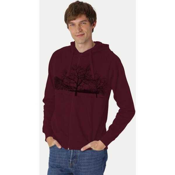 Peaces.bio - handbedruckte Biomode Zip-Hoodie Landscape Herren