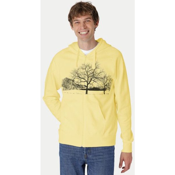 Peaces.bio - handbedruckte Biomode Zip-Hoodie Landscape Herren