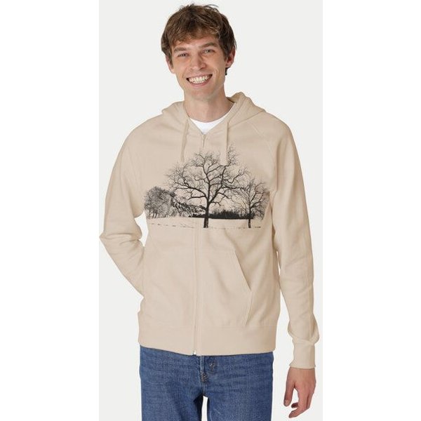 Peaces.bio - handbedruckte Biomode Zip-Hoodie Landscape Herren
